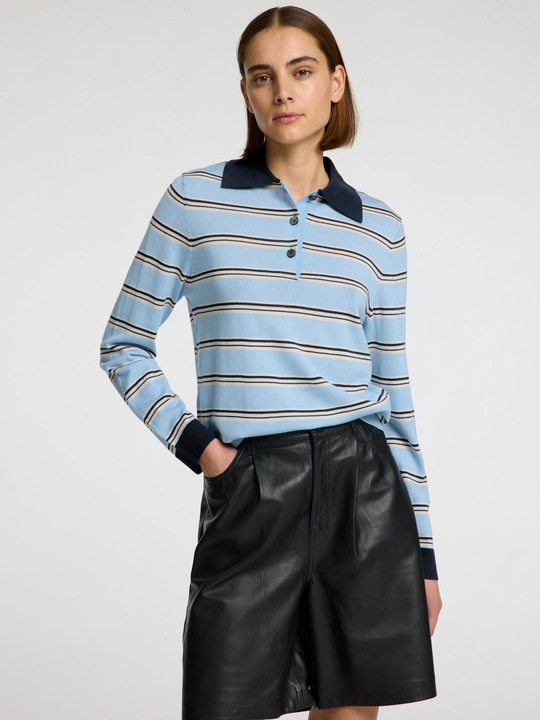 Produktbild Selected Femme 100% Merinowoll Langarm-Poloshirt (XL)