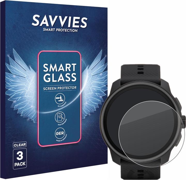 Produktbild Savvies Panzer Schutzglas für Suunto Race S Schutzfolie Displayschutz Display Schutz Glas Folie klar