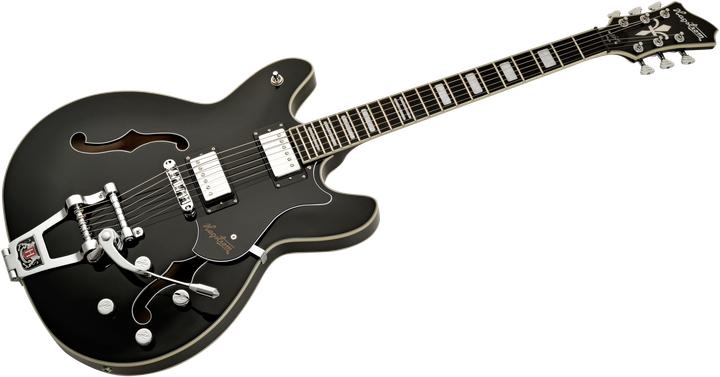 Produktbild Hagstrom E-Gitarre, Tremar Viking Deluxe, Black Gloss (E-Gitarre, Ahorn, Chrom)