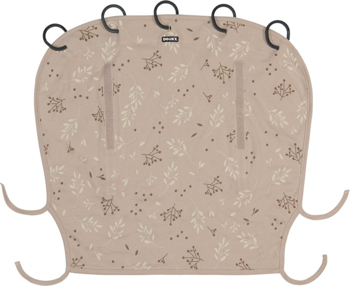 Actual product image Dooky Sun & wind protection for the pram, Leaves Grey