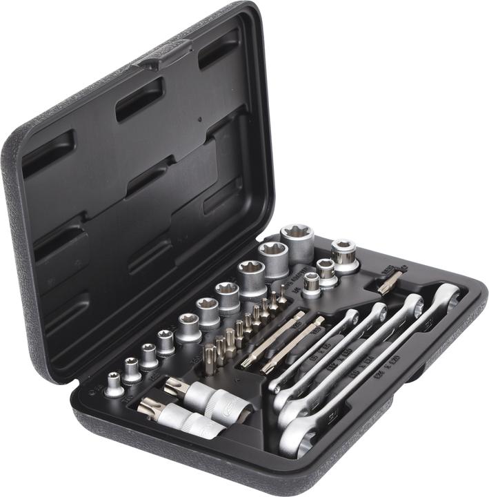 Actual product image KS Tools 1/4"+3/8"+1/2" Torx socket wrench set