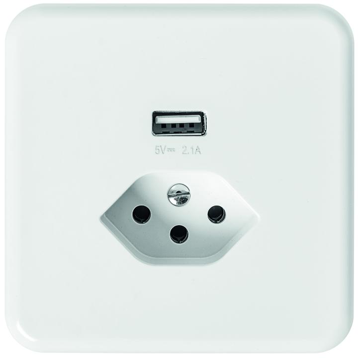 Mica Steffen Steckdose 1xT13 1xUSB, UP