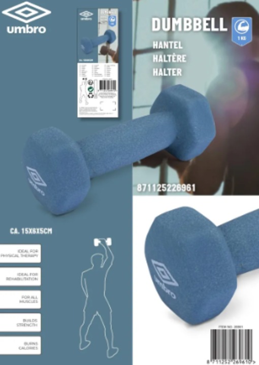 Productafbeelding Umbro Dumbbell 1kg (1 x 1 kg)