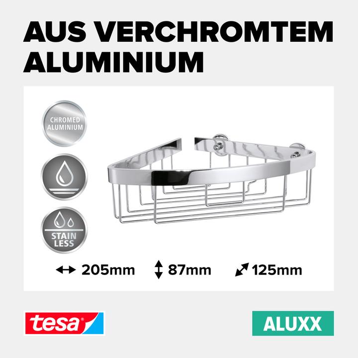 Actual product image tesa ALUXX shower tray incl. adhesive solution without drilling (8.5 x 24.5 x 25 cm)