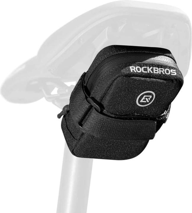 Actual product image Rockbros Mini Saddle Bag with CO2 Cartridge Holder - Black/Green (Saddle bag)