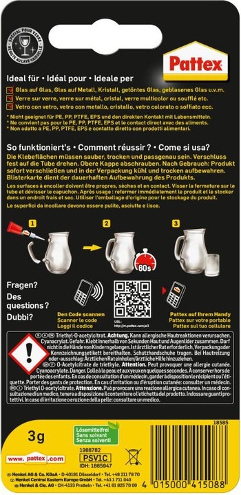Productafbeelding Pattex Superlijm glas (3 g)