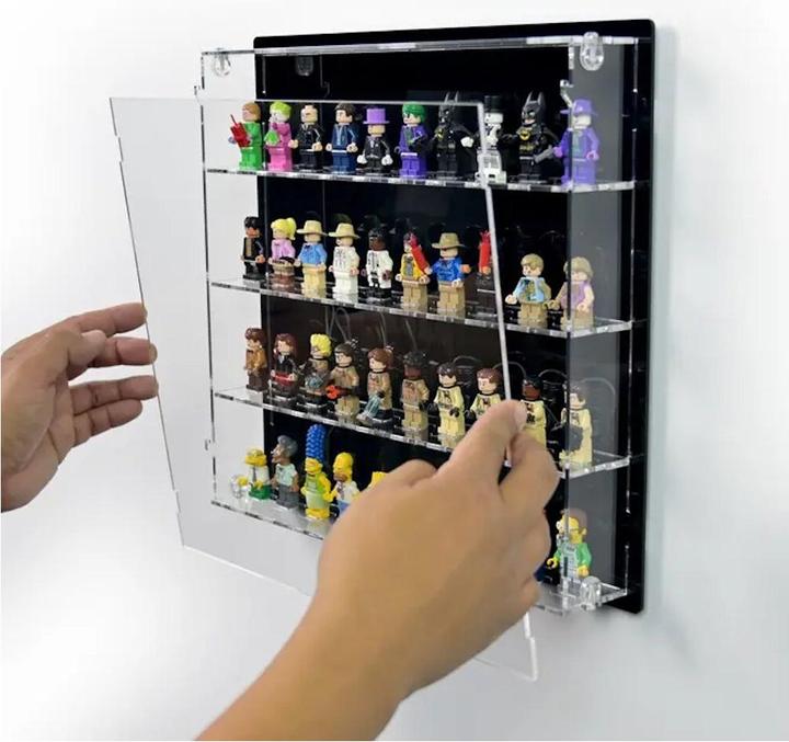 Image du produit iDisplayit Présentoir mural en acrylique pour 40 figurines LEGO® (avec fond noir)