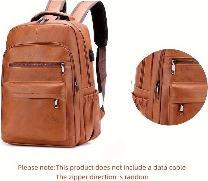 Produktbild Only-Bags.Store Schulterrucksack, PU-Leder Studentenrucksack, Reiserucksack, multifunktionaler wasserdichter