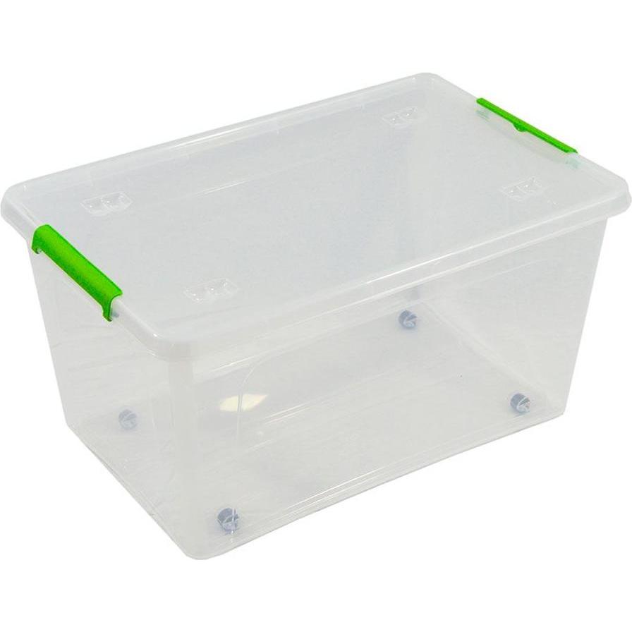 Art Plast, Box portaoggetti, Multipurpose transparent box with wheels 44 l - 58,5 x 39 x 30 cm (39 cm, 44 l)