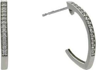 Image du produit Passion Boucles D'Oreilles Or Blanc 9 Carats - Zirconia