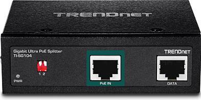 Produktbild Trendnet TI-SG104 PoE-Splitter (DIN-Schienenmontage möglich) (PoE Splitter)