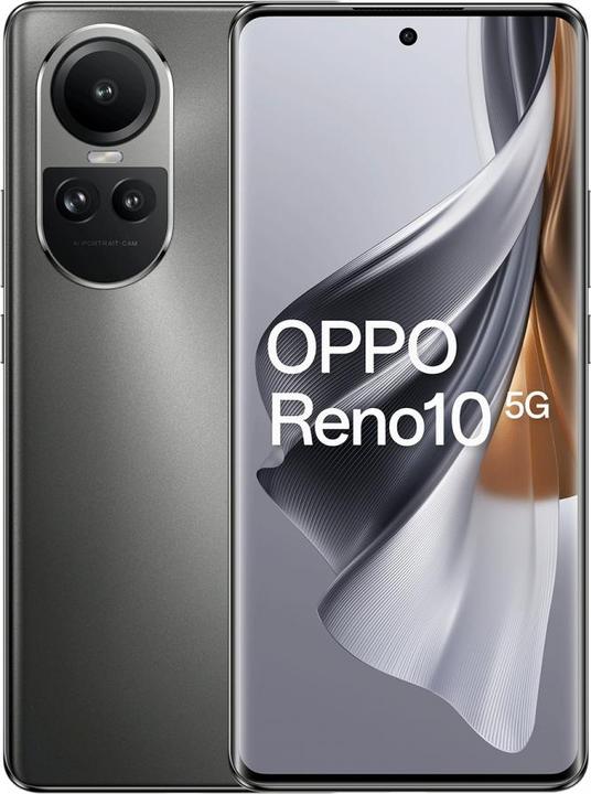 Image du produit OPPO Reno 10 (256 Go, Gris argenté, 6.70", Double SIM, 5G)