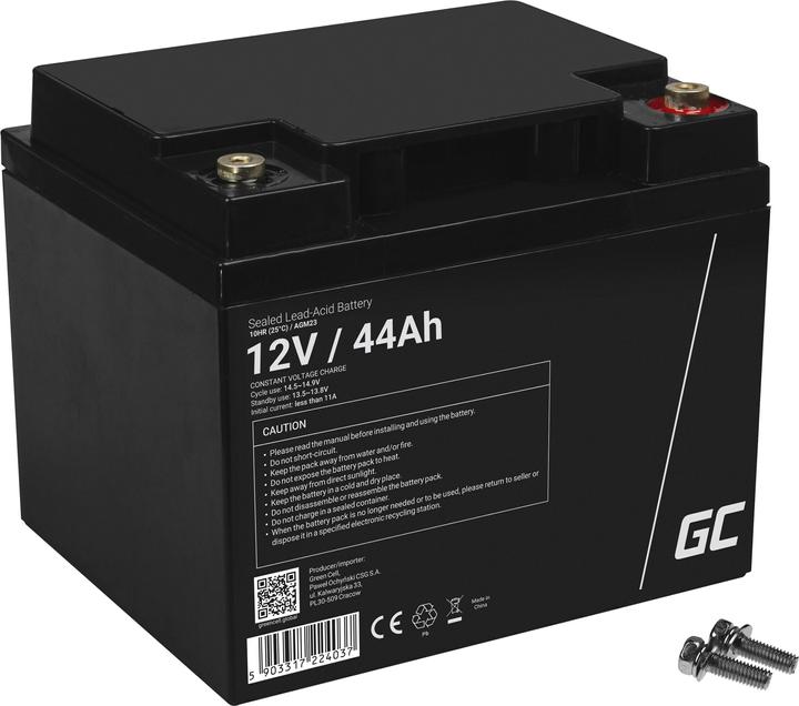 GreenCell AGM Battery 12V 44Ah - Batterie - 44.000 mAh (12 V, 44 Ah)