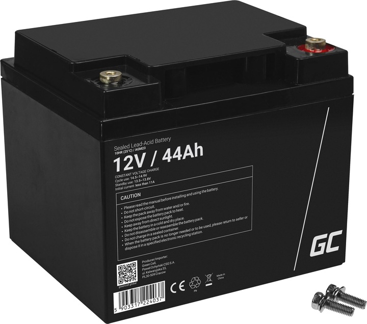 Actual product image GreenCell AGM Battery 12V 44Ah - Battery - 44,000 mAh (12 V, 44 Ah)