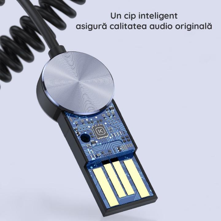 Actual product image Yesido - Wireless Audio Receiver (YAU24) - Jack 3.5mm to Car Auxiliary - Black (Receiver)