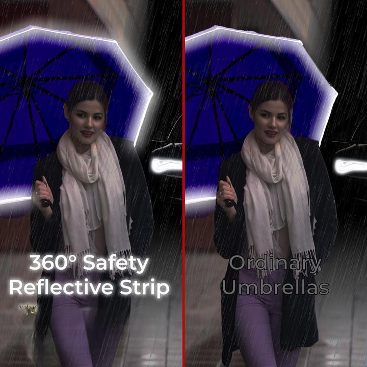 Produktbild Alopini Regenschirm Taschenschirm Automatisches Öffnen und Schliessen Winddichte Doppelkappe