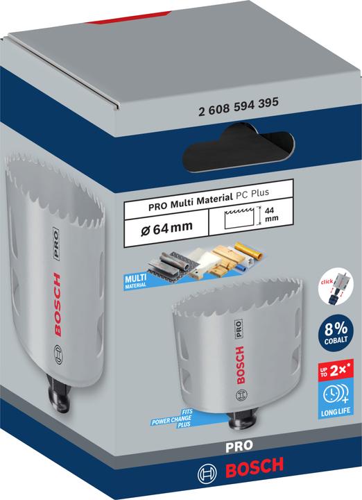 Immagine prodotto Bosch Professional Zubehör Sega a tazza PRO Multi Material PC Plus, 64 mm (64 millimetri)
