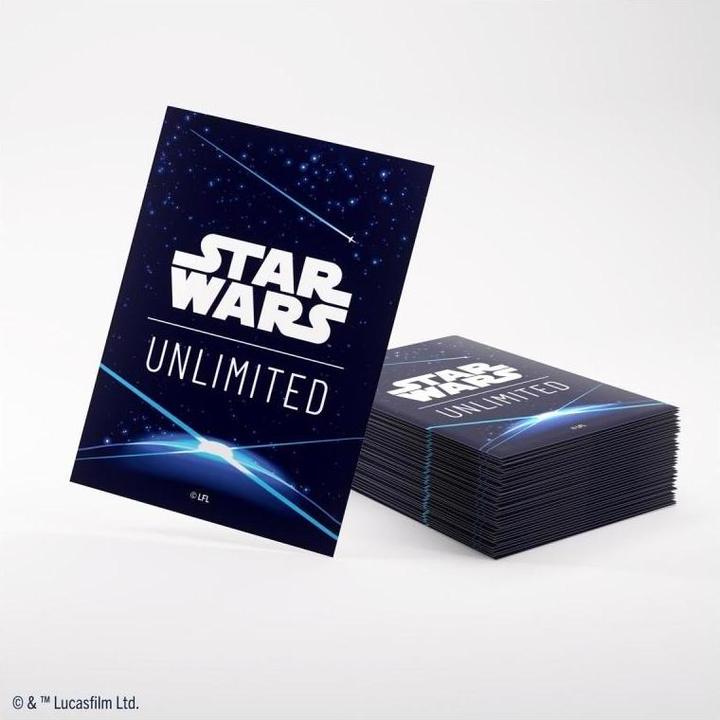 Actual product image Gamegenic GGS15035 - Star Wars: Unlimited Art Sleeves Twin Pack, Space Blue (Single Pack)