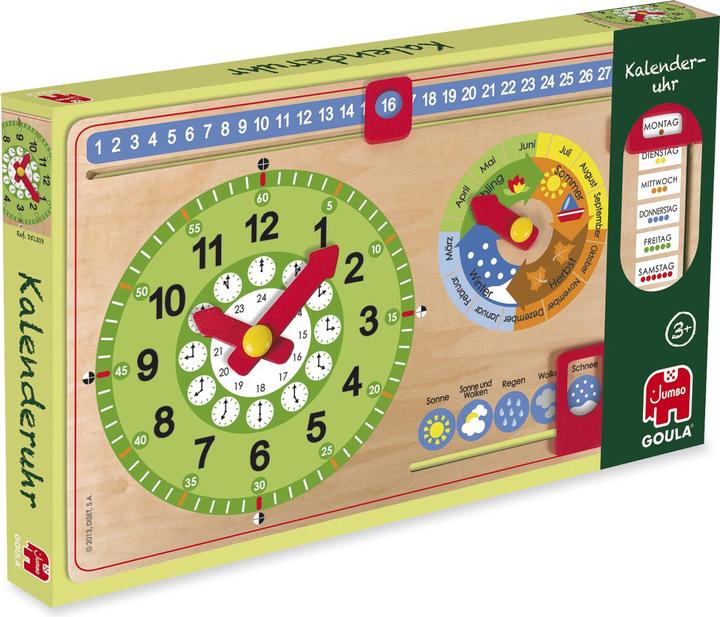 Actual product image Goula Calendar clock small format (German)
