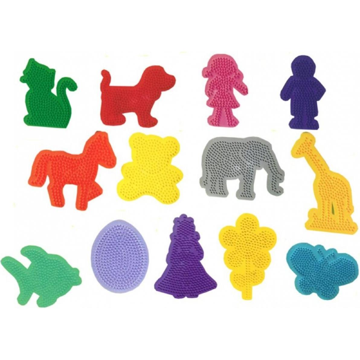 Ses Stiftplatten mit diversen Motiven