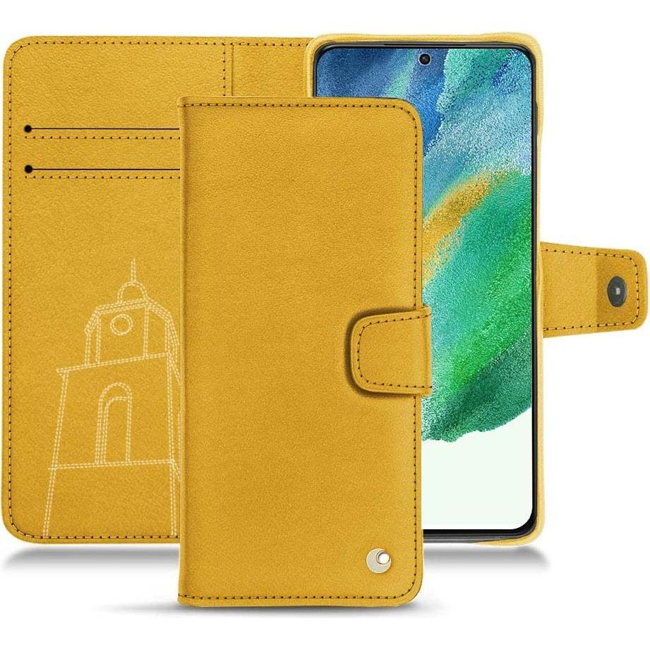 Thumbnail - Noreve Lederschutzhülle Wallet (Samsung Galaxy S21 FE), Smartphone Hülle, Gelb