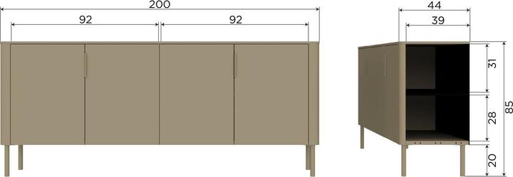 Produktbild Woood Gunnar (200 x 44 x 44 cm)
