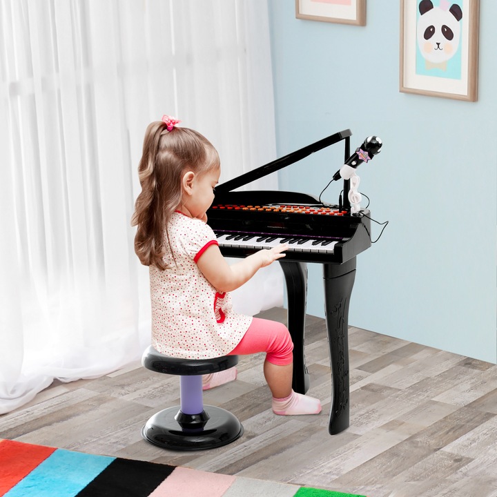 Produktbild Homcom Kinderklavier inklusive Hocker (Englisch, Deutsch)