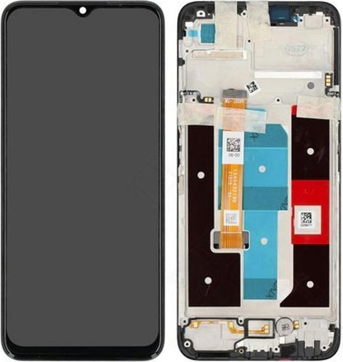 realme LCD + Touch + Frame for RMX3511, RMX3516 C35, Narzo 50A Prime - black