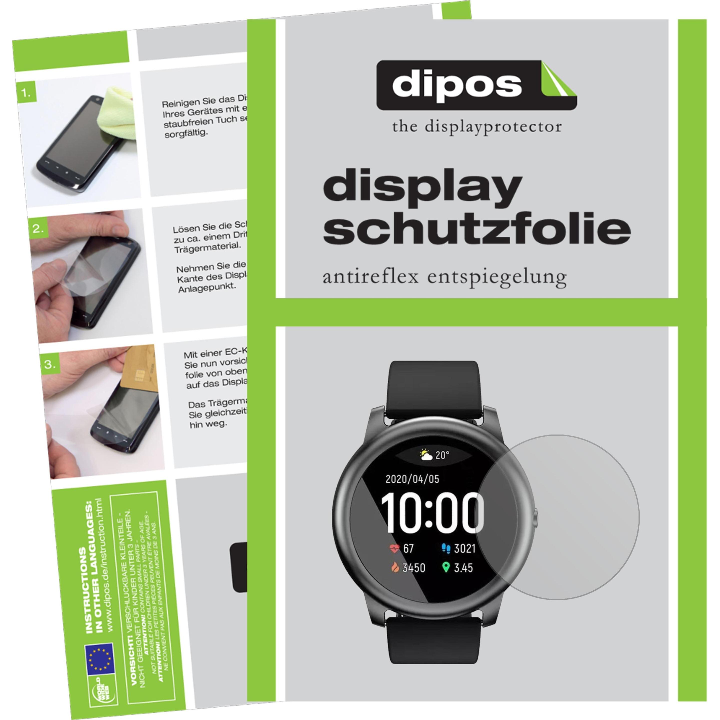 Dipos Displayschutzfolie Antireflex, Smartwatch Schutzfolie, Transparent