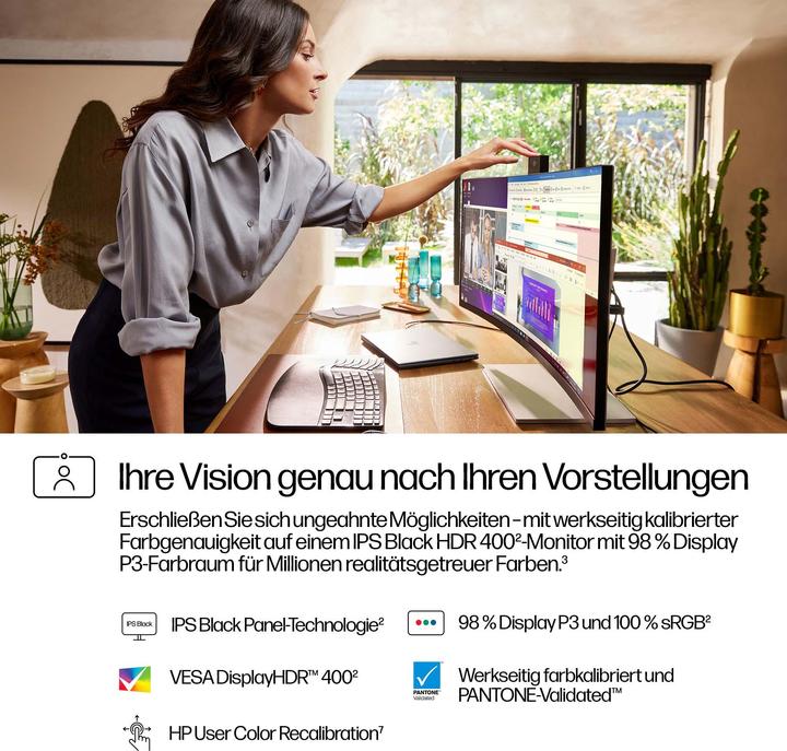 Actual product image HP Series 7 Pro 734pm Docking Display (3440 x 1440 pixels, 34")