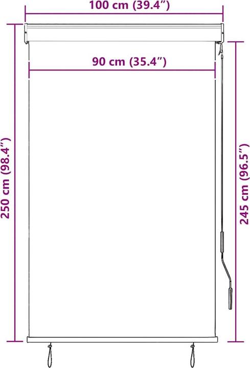 Image du produit vidaXL Meris (100 x 250 cm)