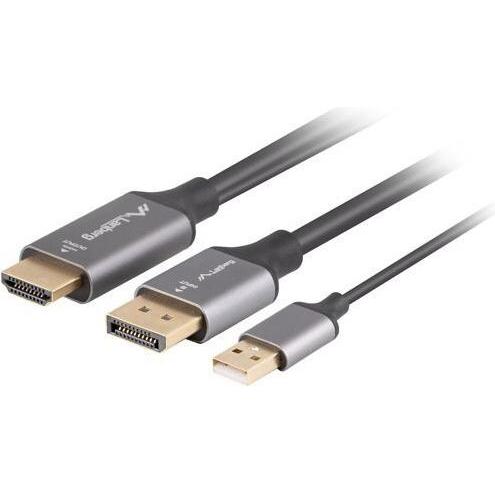 Lanberg Nero Cavo Da Hdmi A Displayport 1M 4K (1 M), Cavo Video
