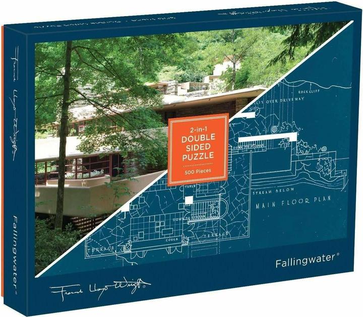 Actual product image Abrams & Chronicle 49605 - Frank Lloyd Wright Fallingwater - Puzzle, 2-sided, 500 pieces (500 pieces)