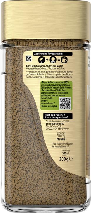 Actual product image Nescafé Gold Finesse soluble coffee jar (200 g)