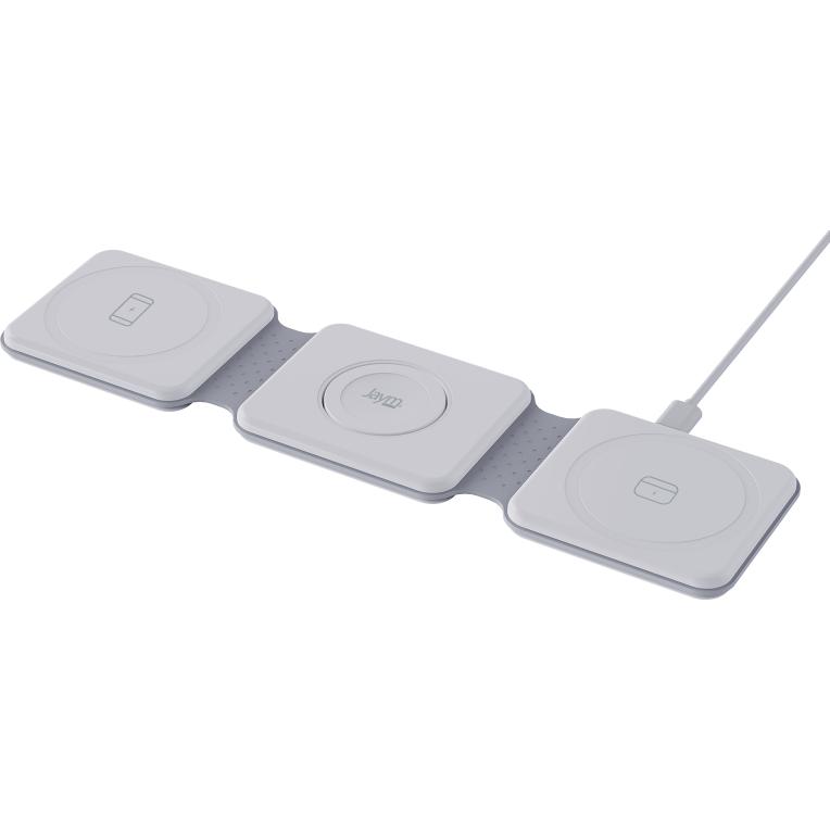 Jaym Zusammenklappbare 3-in-1-Ladestation, die mit Induktionsladung/MagSafe kompatibel ist. (15 W), Wireless Charger, We...
