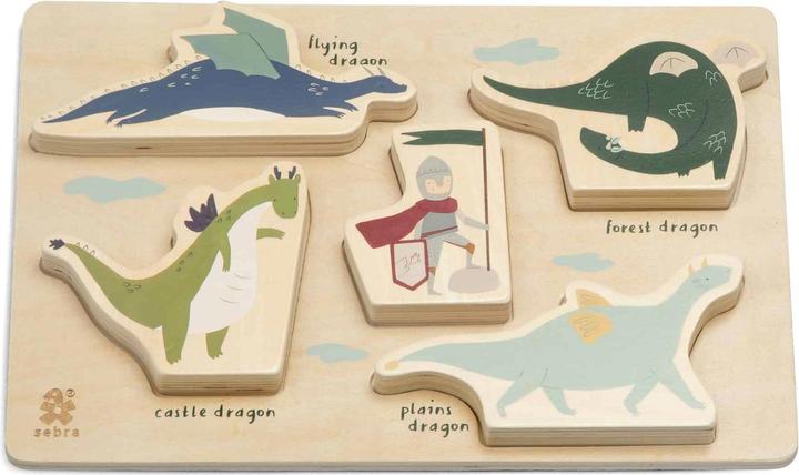 Immagine prodotto Sebra Puzzle in legno resistente, Dragon Tales