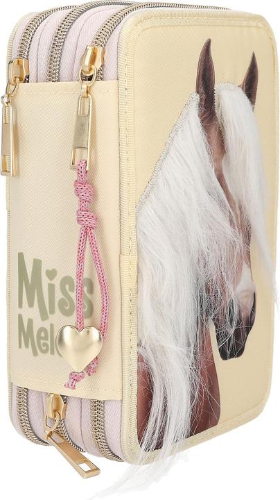 Produktbild Magni DEPESCHE Miss Melody Federtasche mit Pferdekopf Applikation 3 Fächer gelb