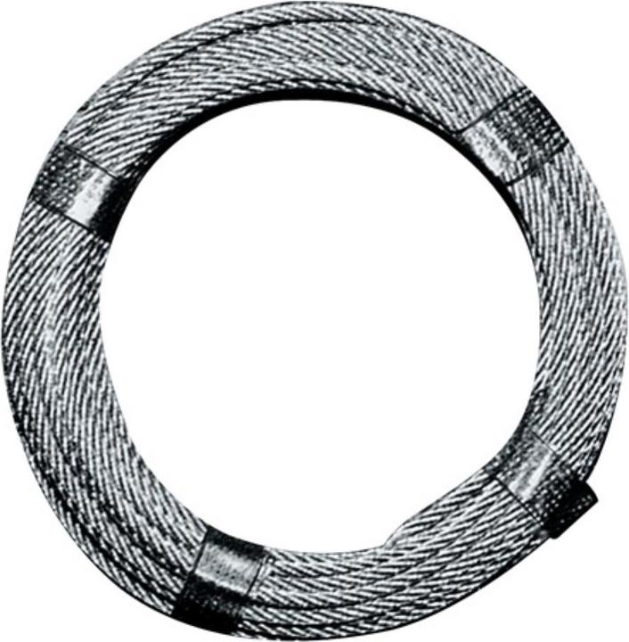 Produktbild HP Autozubehör Drahtseil Ø 5,0 - 6,0 mm Länge 10 m 6 x 12 + 1 FE Mindestbruchkraft 9,19 kN Stahl, verzinkt kunst... (10 m)
