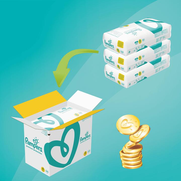 Produktbild Pampers Premium Protection (Gr. 4, Monatsbox, 168 Stück)