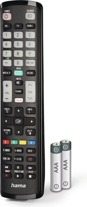 Actual product image Hama Universal remote control for Samsung TVs, IR, adaptive, illuminated buttons (Universal remote control, Infrared)