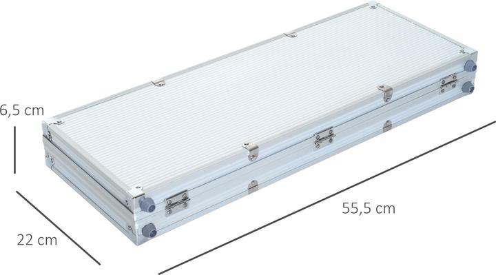 Image du produit Homcom Mallette de poker incluant un set de poker (Allemand, Français, Italien, Anglais)