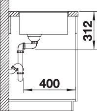 Actual product image Blanco Subline 500-F (Fitted sink, 52.70 cm, 42.70 cm)