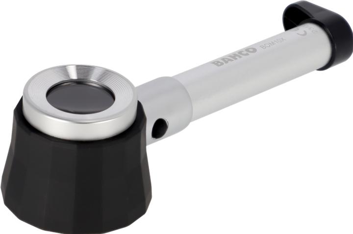 Actual product image Bahco Inspection magnifier with 10x magnification and integrated scale (hand-held magnifier with light)