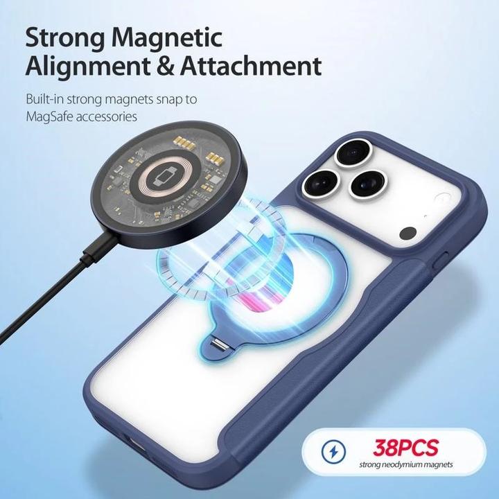 Produktbild Dux Ducis Skin X Pro 360° Ring Stand Series Lederhülle (Apple iPhone 17 Pro Max)