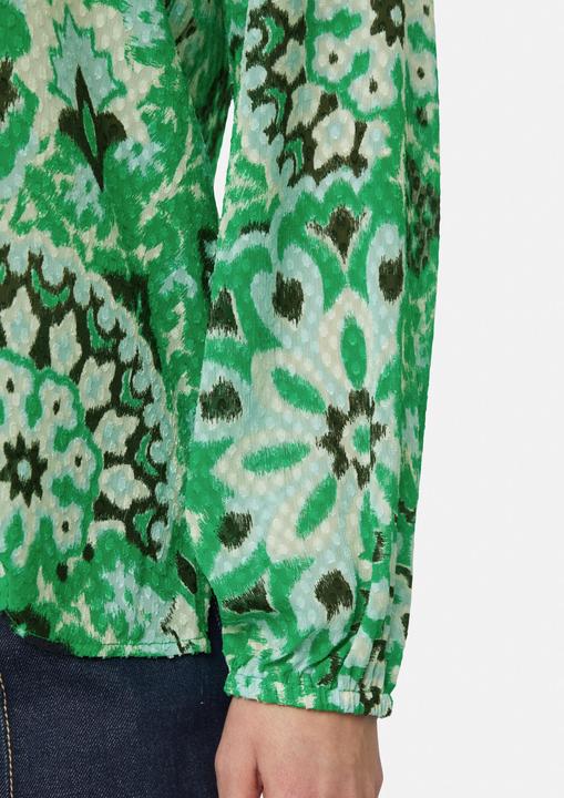 Actual product image Comma Bluse Strukturierte Bluse mit All-over-Print und V-Ausschnitt (40)