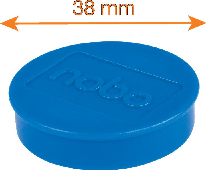 Actual product image Nobo Magnet round 38mm 1915311 ass. 10 piece (10 x)