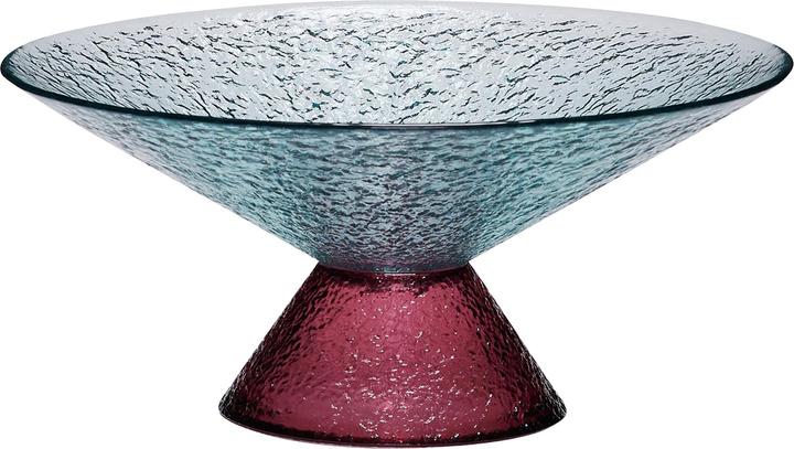 Hübsch Bonbon Glass Bowl Large Blue/Red (25 cm, 1x)