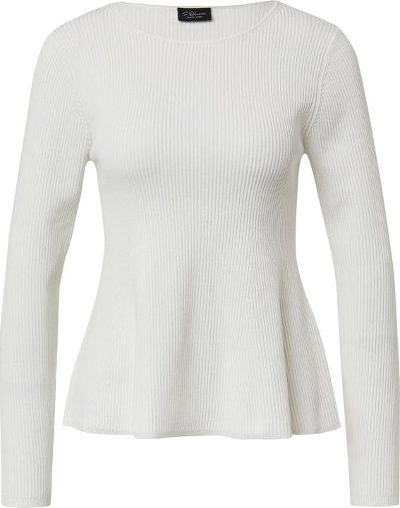 Produktbild s.Oliver Strickpullover Taillierter Feinstrick-Pullover mit ausgestelltem Saum (46)