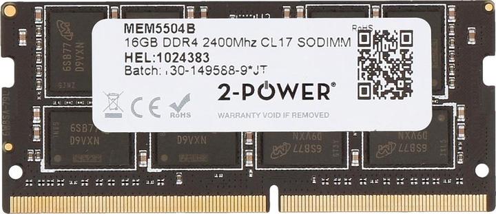 2-Power 16GB DDR4 2400MHz CL17 SODIMM (1 x 16GB, 2400 MHz, DDR4-RAM, SO-DIMM)