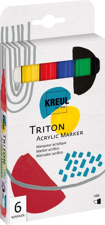 Kreul Set di 6 pennarelli per pittura acrilica Triton (6x)